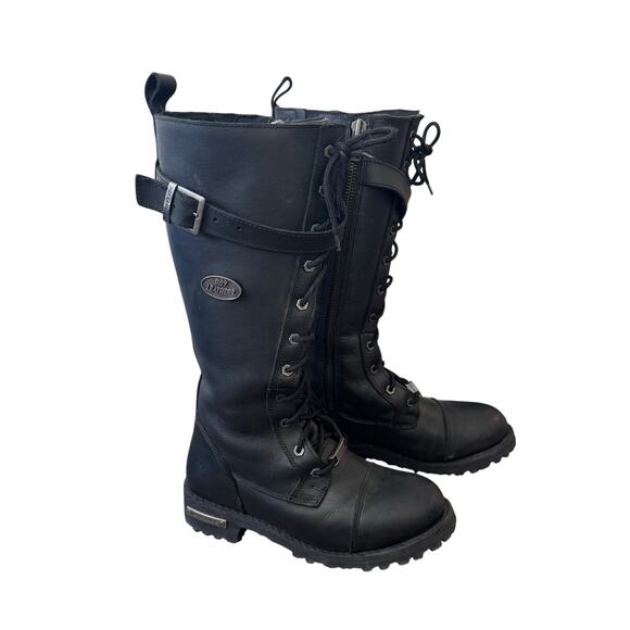 Hot Leathers Shoes - Hot Leathers BTL1005 Ladies 14-inch Black Knee-High Leather Boots